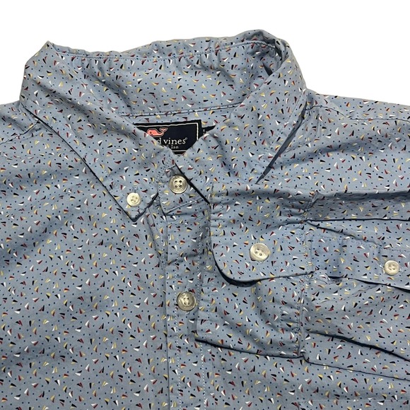 Vineyard Vines Men’s Large Slim Fit Colorful Boat Button Down - Picture 1 of 13
